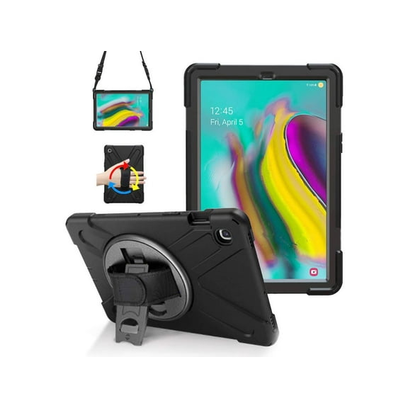 Samsung Galaxy Tab S5e 10.5 Inch 2019 SM-T720 T725 T727 Case Heavy Duty Shockproof Cover with Hand Strap Kickstand Shoulder Strap