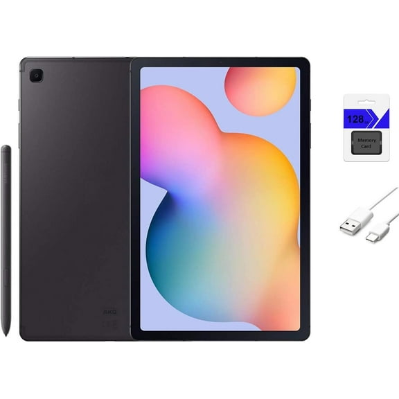 Samsung Galaxy Tab S6 Lite 10.4'' (2000x1200) WiFi Tablet Bundle, 4GB RAM, 64GB Storage, Bluetooth, Android 10, S Pen, Tablet Cover with Mazepoly Accessories
