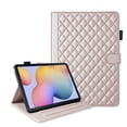 thumbnail image 1 of for Samsung Galaxy Tab S6 Lite 10.4" 2020 SM-P615 / SM-P610 Folio Flip Case, Elegant Ultra Slim PU Leather Case with Kickstand Function Pencil Holder and Card Slots for Tab S6 Lite, Rosegold, 1 of 8