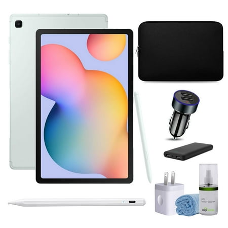 Samsung Galaxy Tab S6 Lite (2024) 10.4' 64GB Mint Tablet, WiFi, Android, S Pen Included, Gaming Ready + Stylus PEN for Touch Screen iPad + P-Bank Battery + More
