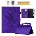 thumbnail image 1 of for Samsung Galaxy Tab S8 2022/Tab S7 2020 11" SM-X700/X706/T870/T875/T878, Premium Luxury PU Leather Cover/Smart Folio with Dual Stand & Auto Sleep/Wake Case Cover with Pen Slot & Card Slots, Purple, 1 of 9