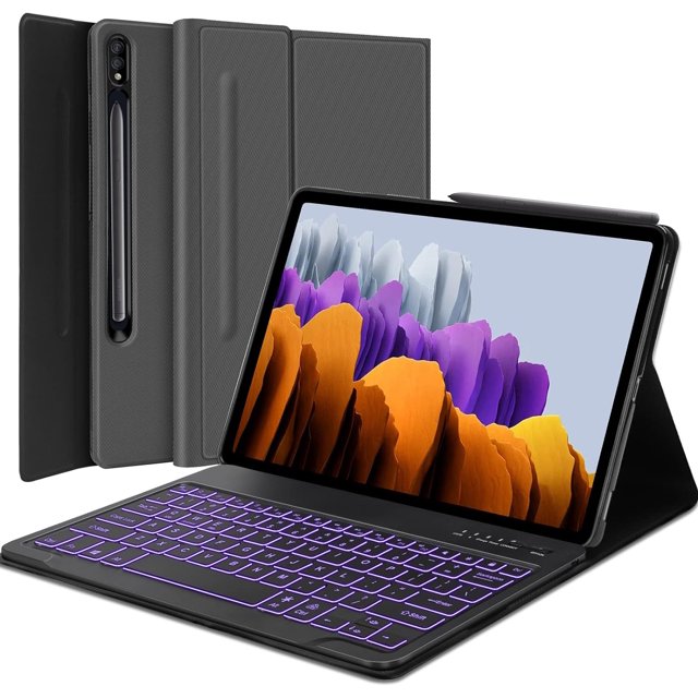 Samsung Galaxy Tab S8 Plus/S7 FE/S7 Plus 12.4” Keyboard Case, 7 Color