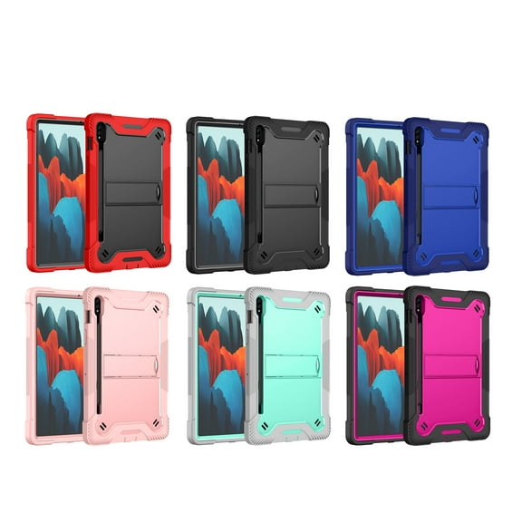 Samsung Galaxy Tab S8 Plus Tablet Case, X800/X806 12.4 inch 2022 Kickstand, Solid Impact Protective Stylus Slot Multiple Layers New (DFAP) for Samsung Galaxy Tab S8 Plus Tablet Case Black