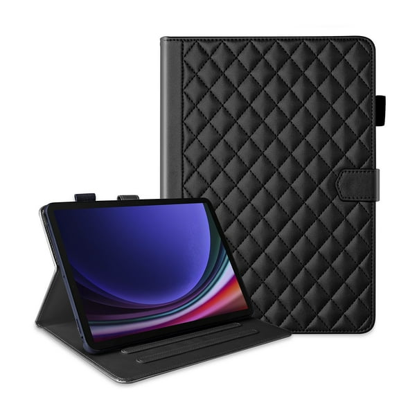 for Samsung Galaxy Tab S9 11.0" 2023 Folio Flip Case, Elegant Ultra Slim PU Leather Case with Kickstand Function Pencil Holder and Card Slots for Tab S9 FE 10.9" 2023, Black