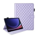 thumbnail image 1 of for Samsung Galaxy Tab S9 11.0" 2023 Folio Flip Case, Elegant Ultra Slim PU Leather Case with Kickstand Function Pencil Holder and Card Slots for Tab S9 FE 10.9" 2023, Purple, 1 of 8