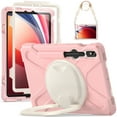 thumbnail image 1 of for Samsung Galaxy Tab S9 11.0" 2023, Rugged Kids Friendly Silicone Case with Folding Stand / Handle Grip Pencil Holder with Shoulder Strap for Tab S9 FE 10.9" 2023 - Cherryblossomspink, 1 of 13