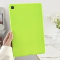 thumbnail image 1 of for Samsung Galaxy Tab S9/S8/S7 Frosted Case, Slim Fit Lightweight Design Matte TPU Rubber Soft Skin Silicone Shockproof Protective Back Case Cover - Fluorescentgreen, 1 of 7