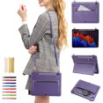 thumbnail image 1 of for Samsung Galaxy Tab S9/S9 FE/S8/S7 Envelope Wallet Back Case, Premium PU Leather Zipper Pocket Kickstand with Shoulder Strap & Hand Strap Cover for Samsung Galaxy Tab S9/S9 FE/S8/S7 - Purple, 1 of 7