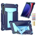 thumbnail image 1 of for Samsung Galaxy Tab S9/S9 FE Tablet Case, Silicone Hard Back Kids Friendly Cover Built in Stand Shockproof Heavy Duty Protection for Samsung Galaxy Tab S9/S9 FE - Navy Blue, 1 of 5