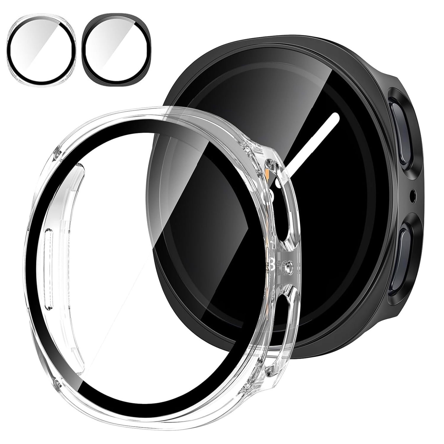 [2 Pack] for Samsung Galaxy Watch 8 [44mm], IC ICLOVER Full Cover Snap ...