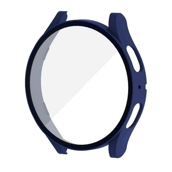 for Samsung Galaxy Watch 7 Ultra 47mm Hard Protective Case with HD Ultra-Clear Tempered Glass Screen Protector, Matte PC Bumper Shockproof Cover for Samsung Galaxy Watch 7 Ultra 47mm, Darkblue