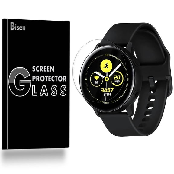 For Samsung Galaxy Watch Active 2 (40mm) Aluminum / Active 2 (40mm) [3-Pack BISEN] Screen Protector Tempered Glass, 9H Hardness, Anti-Scratch, Anti-Shock, Bubble Free, Shatterproof