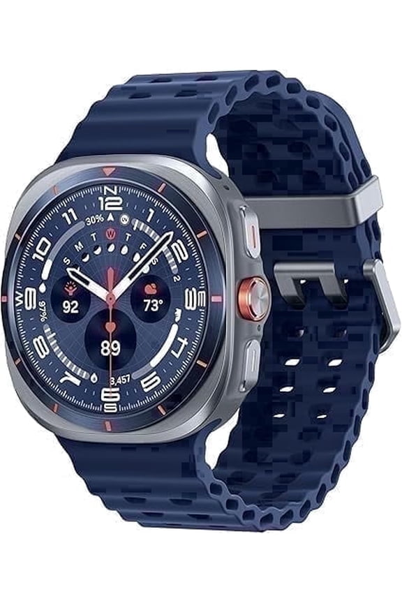 Galaxy Watch Ultra 47mm LTE Titanium Smart Watch, Titanium Blue, Blue Sport Band (2025)- International Version