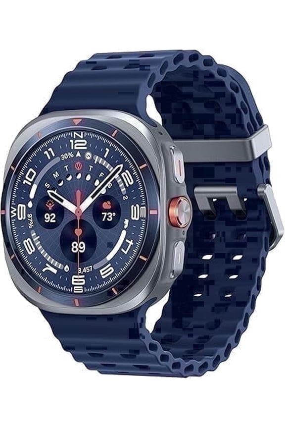 Galaxy Watch Ultra 47mm LTE Titanium Smart Watch, Titanium Blue, Blue Sport Band (2025)- International Version