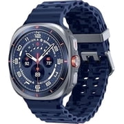 Samsung Galaxy Watch Ultra 47mm LTE Titanium Smart Watch, Titanium Blue, Blue Sport Band 2025- International Version
