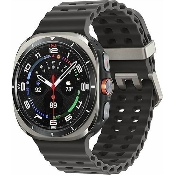 Samsung Watch 7 Ultra 2025 LTE Ai 47mm SM-L705F Tmobile Mint Tello & Global, Rate Tracking, Sleep Fitness Tracker, GPS Titanium Silver/Black Band SM-L705FZS1GTO