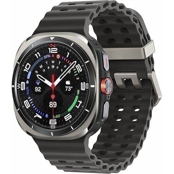 Samsung Watch 7 Ultra 2025 LTE Ai 47mm SM-L705F Tmobile Mint Tello & Global, Rate Tracking, Sleep Fitness Tracker, GPS Titanium Silver/Black Band SM-L705FZS1GTO