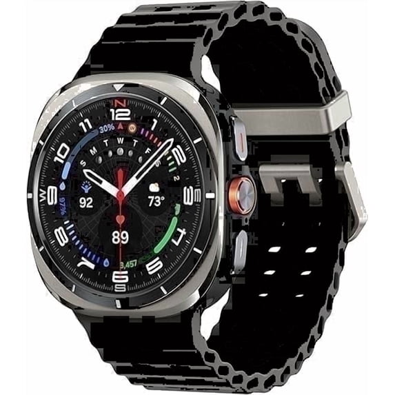 Samsung Galaxy Watch Ultra 47mm LTE Titanium Smart Watch, Titanium Silver, Gray Sport Band (2025)-International Version,