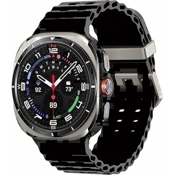 Samsung Galaxy Watch Ultra 47mm LTE Titanium Smart Watch, Titanium Silver, Gray Sport Band (2025)-International Version,