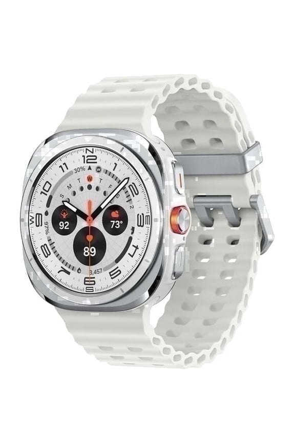 Galaxy Watch Ultra 47mm LTE Titanium Smart Watch, Titanium White, White Sport Band (2025)-International Version