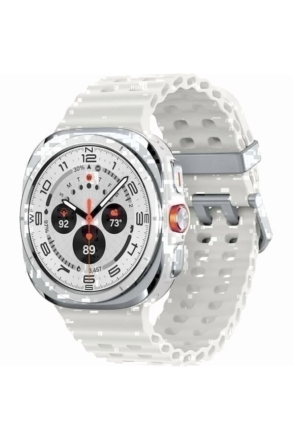 Galaxy Watch Ultra 47mm LTE Titanium Smart Watch, Titanium White, White Sport Band (2025)-International Version