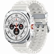 Samsung Galaxy Watch Ultra 47mm LTE Titanium Smart Watch, Titanium White, White Sport Band 2025-International Version