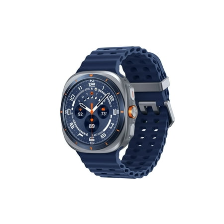 Samsung - Galaxy Watch Ultra Titanium Smartwatch 47mm LTE - Free 2 years of data and texting included - Titanium Blue - (2025)