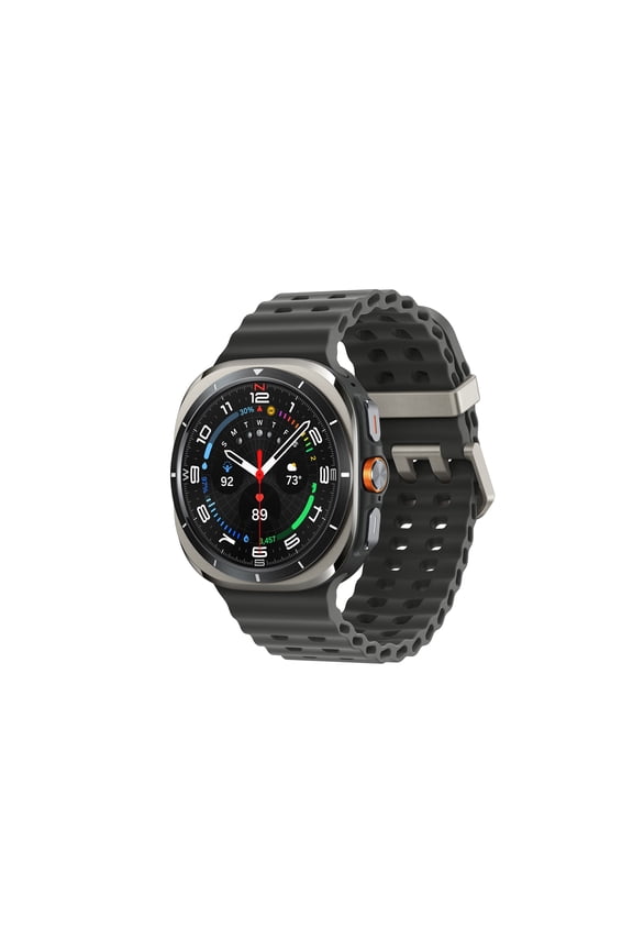 Galaxy Watch Ultra 47mm Cellular Titanium Smart Watch, Titanium Silver, Dark Gray Sport Band