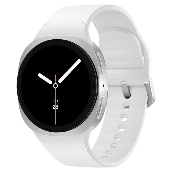 Samsung Galaxy Watch8 (40mm) GPS Smartwatch - Silver/White Band (SM-L320)