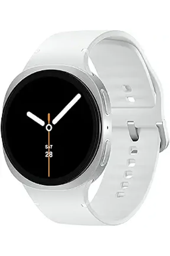 Galaxy Watch8 44mm Bluetooth Smart Watch, International Version, Silver, White Band