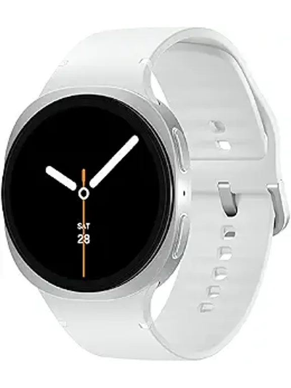 Galaxy Watch8 44mm Bluetooth Smart Watch, International Version, Silver, White Band