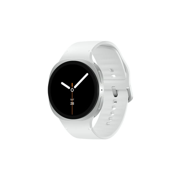 Samsung Galaxy Watch8 44mm LTE Smart Watch, Silver, White Band