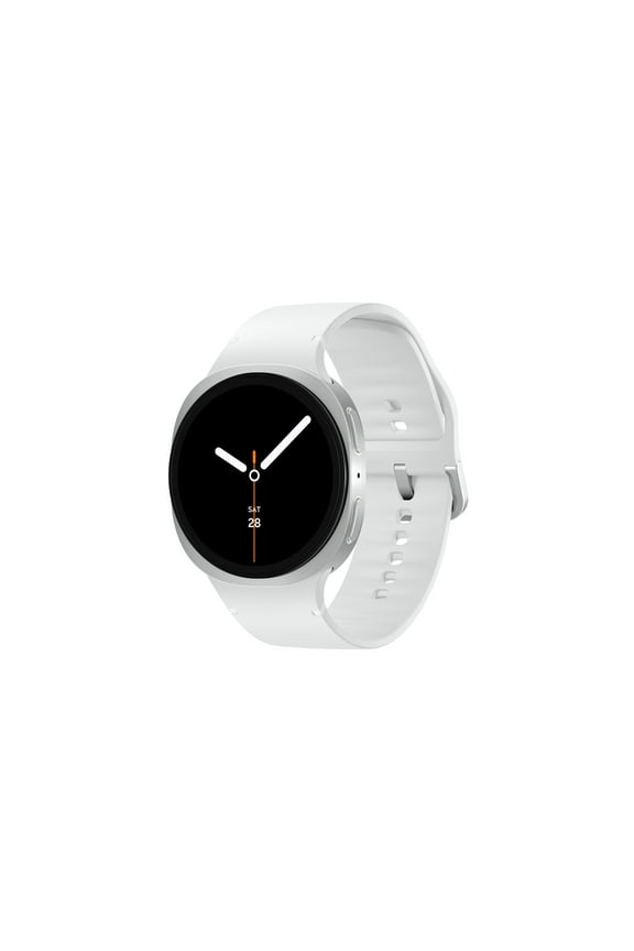 Galaxy Watch8 44mm LTE Smart Watch, Silver, White Band