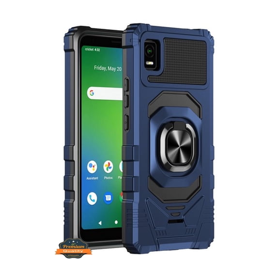For Samsung Galaxy XCover 7 Pro Hybrid Magnetic Car Mount Ring Kickstand Stand Holder Full-Body Armor Hard [Military Grade] Phone Case Cover by Xpression - Blue