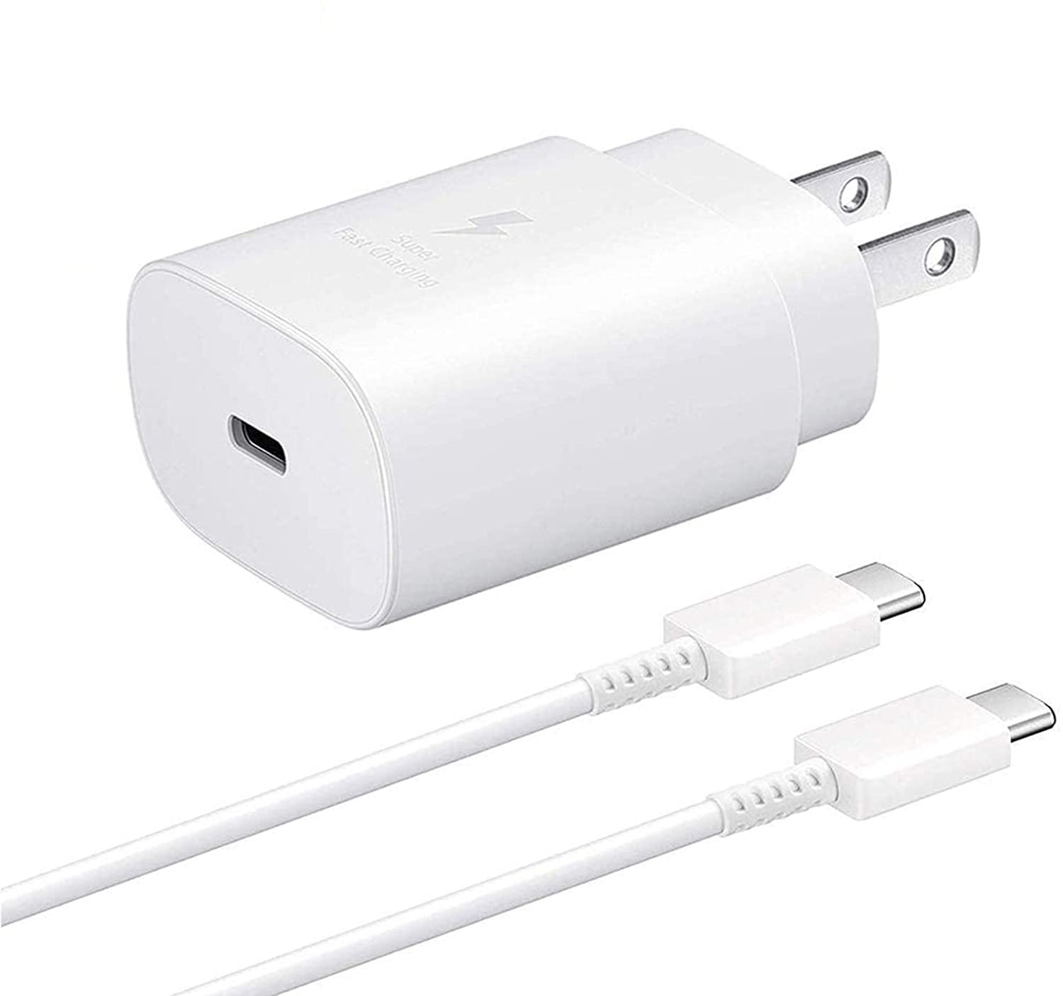 Samsung Galaxy Note20 USB-C Original Super Fast Charging Wall Charger-25W PD Charger Adapter with Type-C Cable - White, Size: One Size