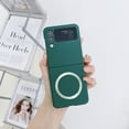 thumbnail image 1 of for Samsung Galaxy Z Flip 3 5G Case with Powerful Magnet, Phone Case for Z Flip 5 Phone Wireless Charging, Anti-Scratch Full-Body Shockproof Protective Phone Case for Galaxy Z Flip 3 - Darkgreen, 1 of 8