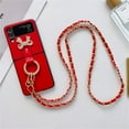 thumbnail image 1 of for Samsung Galaxy Z Flip 3 5G Ring Holder Case with Crossbody Lanyard Luxury 3D Sparkle Crystal Diamond Bling Glitter Cute Slim Leather Phone Case for Galaxy Z Flip 3 Women Girls, Red, 1 of 8