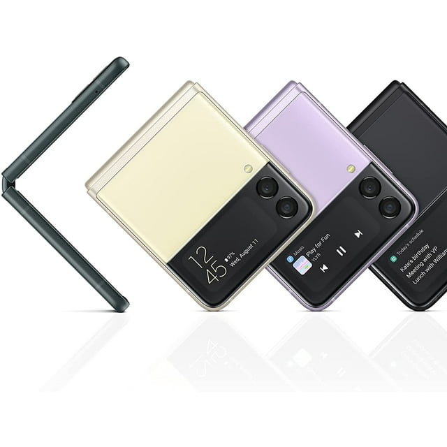 Samsung Galaxy Z Flip 3 5G SM-F711U1 128GB Black (US Model) - Factory Unlocked Cell Phone - Very Good Condition