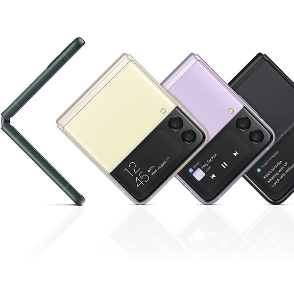 Samsung Galaxy Z Flip 3 5G SM-F711U1 128GB Cream (US Model) - Factory Unlocked Cell Phone