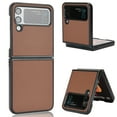 thumbnail image 1 of for Samsung Galaxy Z Flip 3 Aramid Case,Carbon Carbon Fiber Texture Leather Phone Cases for Samsung Z Flip 3 case Shell Aramid Fiber Super Light Phone Shell Have Strong Impact Resistance,Brown, 1 of 6