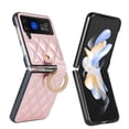 thumbnail image 1 of for Samsung Galaxy Z Flip 3 Case, Elegant PU Leather Case with Diamond Finger Ring & Ring Buckle, Shockproof Full Body Protection Fashionable Protective Cover for Samsung Galaxy Z Flip 3, Rosegold, 1 of 8
