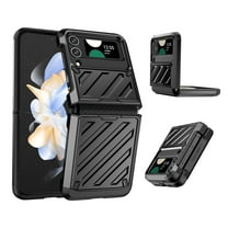 for Samsung Galaxy Z Flip 3 Case with Hinge Protection, Z Flip 3 Case Full Body Protection - Hard PC All-Inclusive Shockproof Case for Samsung Galaxy Z Flip 3 - Black