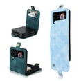 thumbnail image 1 of for Samsung Galaxy Z Flip 3 Case Wallet with Card Holder, Premium Leather Galaxy Z Flip 3 Card Case for Women Men Protective Retro Slim Phone Case for Samsung Galaxy Z Flip 3 5G - Lightblue, 1 of 8