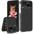 thumbnail image 1 of for Samsung Galaxy Z Flip 3 Case, Z Flip 3 Case with Upgraded Hinge Protection Dual Layer Hard PC Soft TPU Bumper Full Body Shockproof Flip 3 Phone Case for Galaxy Z Flip 3 5G Case - Black, 1 of 7