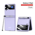 thumbnail image 1 of for Samsung Galaxy Z Flip 3 Case,with Stylus Fashion Business Phone case,with Hinge Protection Device and Camera Screen Protector,Case for Samsung Galaxy Z Flip 3 5G,Purple, 1 of 9