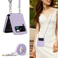 thumbnail image 1 of for Samsung Galaxy Z Flip 3 Crossbody Wallet Case with Built-in Card Slots Premium PU Leather Wristlet Strap and Lanyard, Carrying Handbag Phone Case for Samsung Galaxy Z Flip 3 Women Girls, Purple, 1 of 6