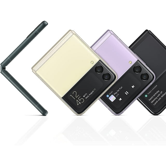 Pre-Owned Samsung Galaxy Z Flip 3 SM-F711 5G 128GB Fully Unlocked Phantom Black (LCD DOT) (Good)