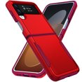 thumbnail image 1 of for Samsung Galaxy Z Flip 4 5G Case, Phone Case Heavy Duty 2 in 1 Full Body Rugged Shockproof Hybrid Hard PC Soft TPU Bumper Drop Protective Girls Women Boy Men Covers for Z Flip 4 5G, Red+Rose, 1 of 7