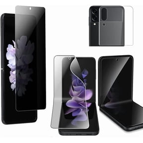 for Samsung Galaxy Z Flip 4 5G Privacy Screen Protector,Anti-Peeping Nano Soft Film Inner Screen+Out Up Screen Anti-Peeping Soft film Anti-Spy Protective Film, Transparent