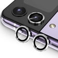 thumbnail image 1 of for Samsung Galaxy Z Flip 4 Camera Lens Protector, 9H Tempered Glass Camera Cover Screen Protector Metal Individual Ring for Samsung Galaxy Z Flip 4 5G 6.7",Silver, 1 of 6